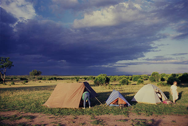Masai Mara, Kenya - Masai owned campsite near Talek gate, Masai Mara Game Reserve, Kenya